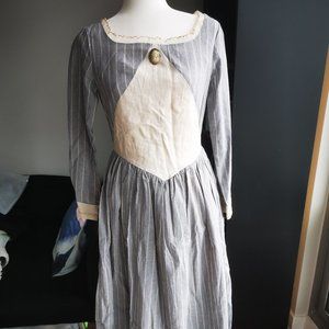 Period Drama Inspired square collar Vintage Dress